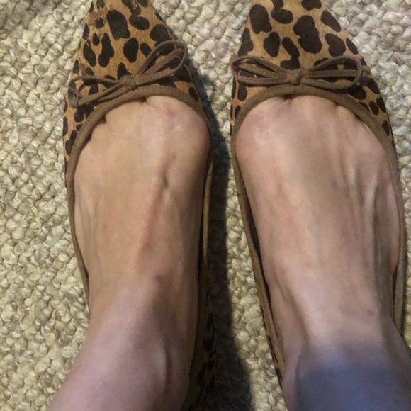 Nine West Cow Fur and Real Leather animal print flats Size 9M - Picture 3 of 5